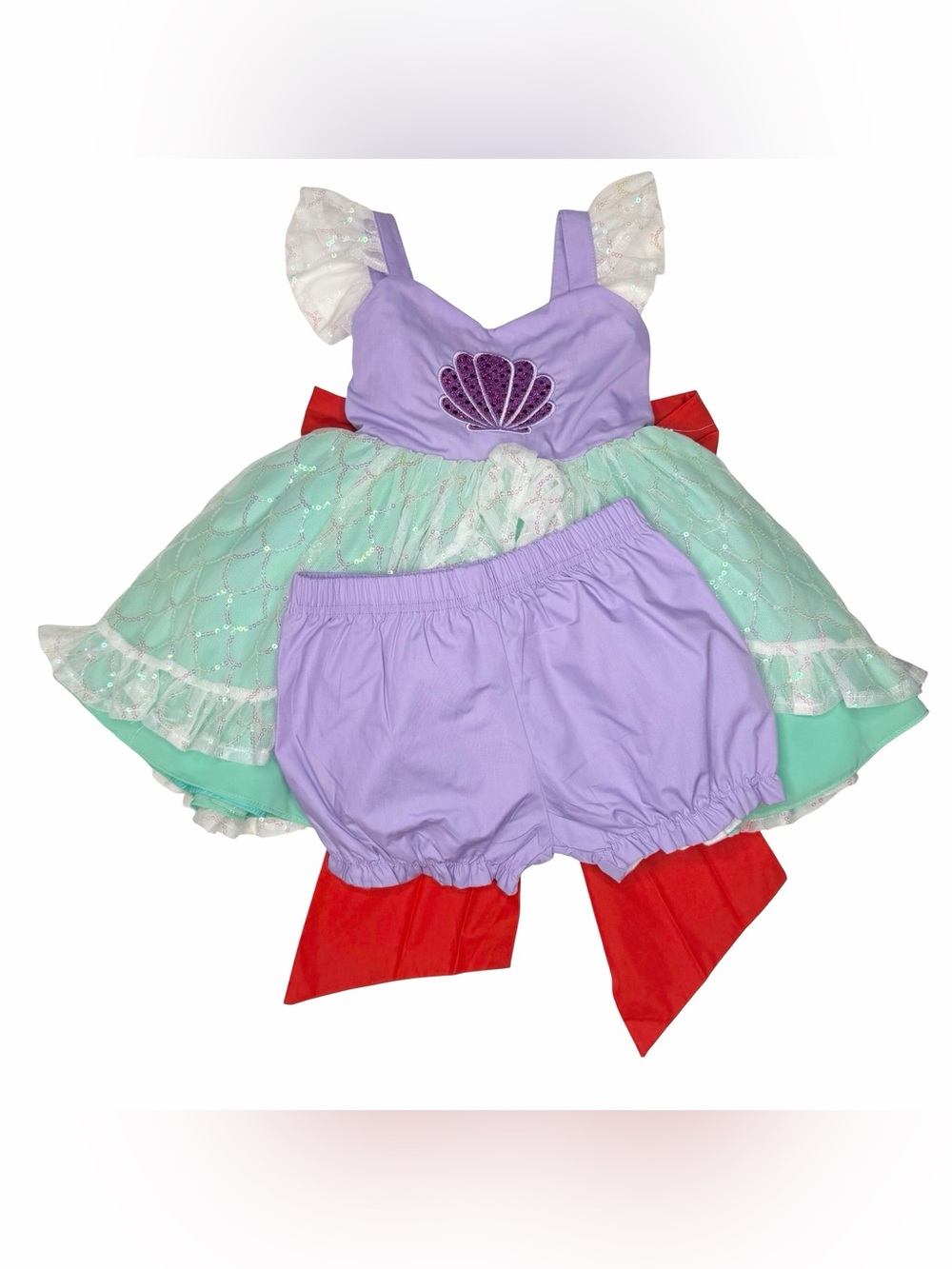 Oh Shana Mermaid Ariel Inspired Dress And Bloomers